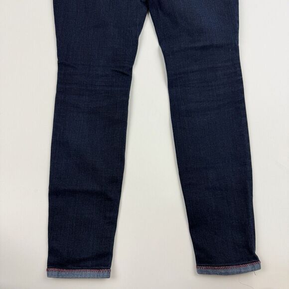 Gap Dark Wash Denim Blue Jeans Skinny Leg Ankle Cuffed 2/26 Jegging Stretch - Picture 9 of 10